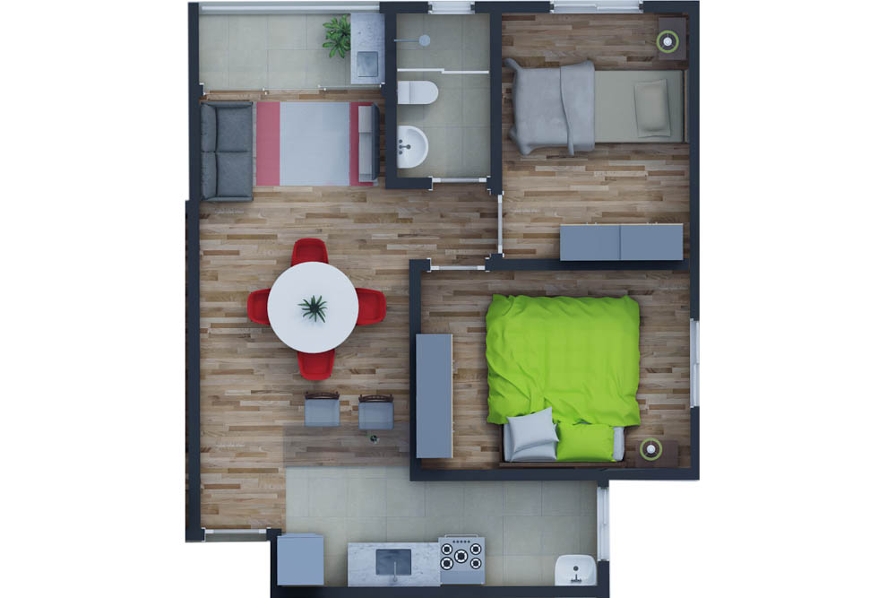 Planta 7 • 47,25m² - Residencial Bella Fiori