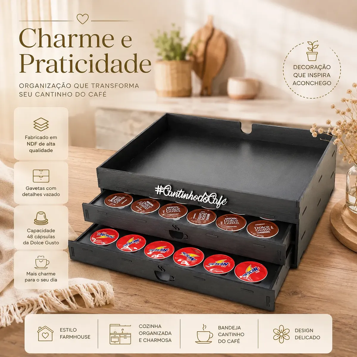 Bandeja Dolce Gusto Cantinho Do Café - Imagem 4