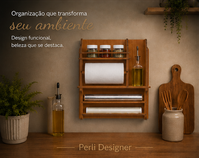 Porta Tempero com Rolos - Caramelo - Imagem 2