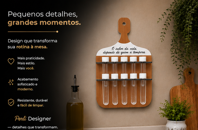 Porta Tempero ¨O Sabor Da Vida Depende De Quem A Tempera¨ - Imagem 3