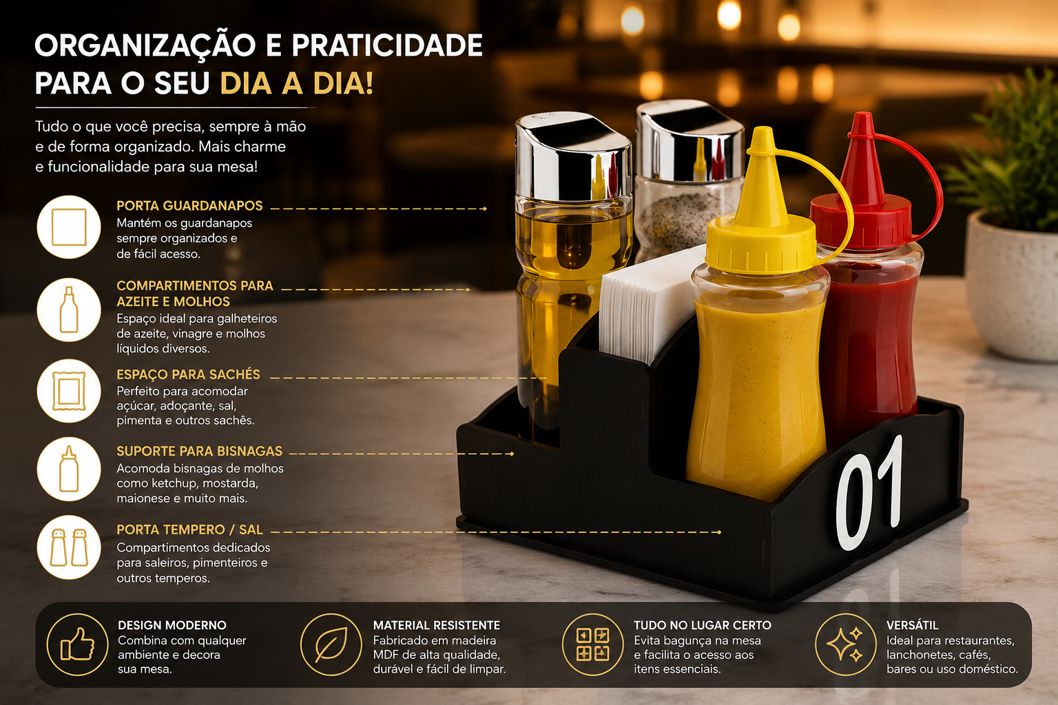 Porta Guardanapos Estação Burger - Imagem 2
