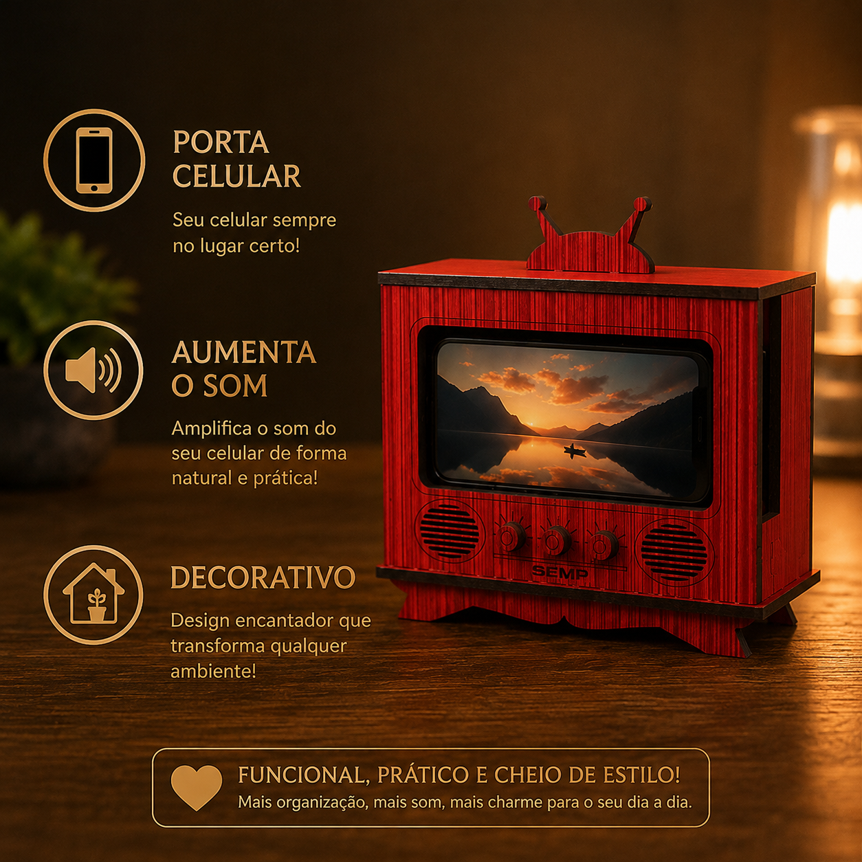 Porta Celular TV Studio Vintage - Imagem 2