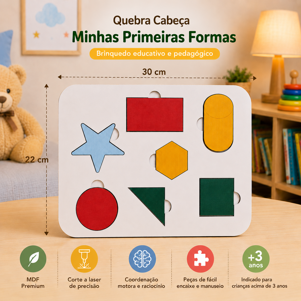 Quebra Cabeça Minhas Primeiras Formas - Imagem 2